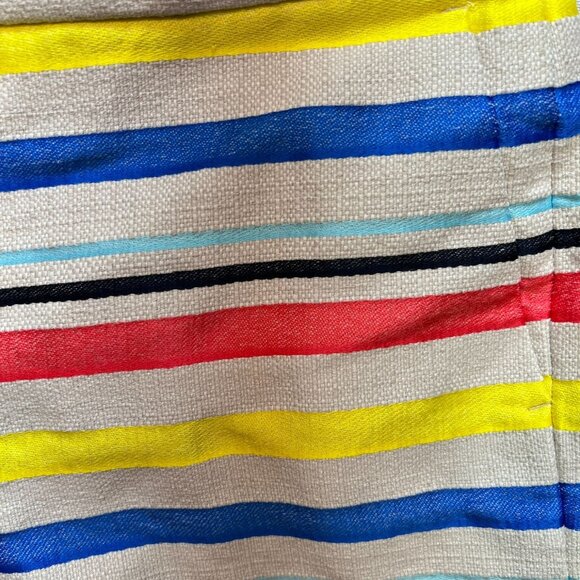 J.Crew Women's Jacquard Basket Weave Colorful Stripe Shorts Size 4 Multi Stretch - Picture 7 of 11